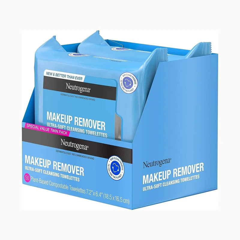 Neutrogena Fragrance-Free Makeup Remover Wipes 2-Pack — product image